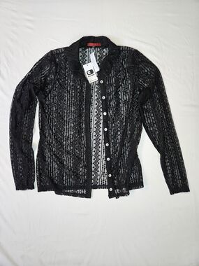 Buckle Black NWT Lace Button-Front Cardigan